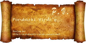Porubszki Virág névjegykártya